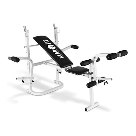 Hb3bc W Multi Gym Weight Bench Curl And Rack White