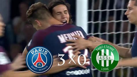 PSG 3 x 0 Saint Étienne Melhores Momentos olha o que neymar faz