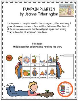 PUMPKIN PUMPKIN BOOK CRAFT by Fun With Books | TPT