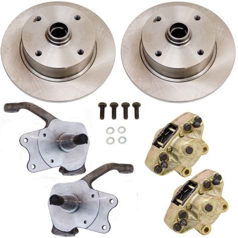 Front Disc Brake Kit With Stock Disc Spindles Lug Rotors Vw Pattern