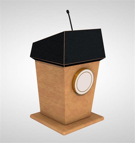 Speech podium model - TurboSquid 1399266