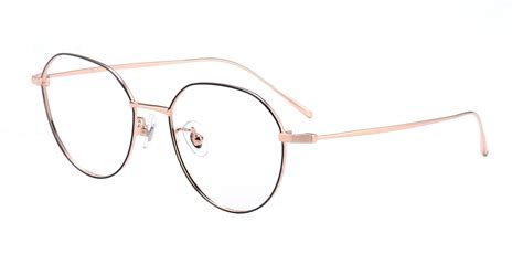 Celsius Geometric Prescription Glasses Rose Gold Womens Eyeglasses