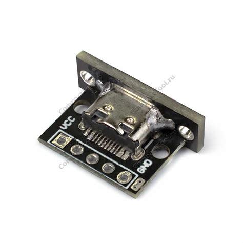 Разъем Type-C Female на плате 5-pin купить в интернет-магазине ...