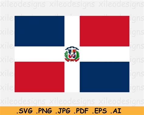 Dominican Republic National Flag SVG, Nation Country Banner, Instant ...