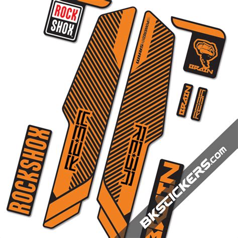 Rockshox Reba Brain Stickers Kit Black Forks