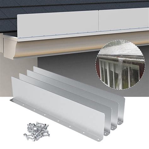 Pcs Gutter Valley Splash Guard Straight Rain Diverter Roofing Gutter