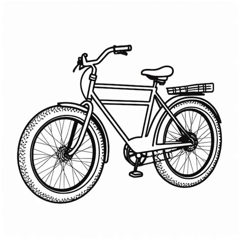 A bicycle with a black and white drawing that says bicycle | Premium AI-generated image