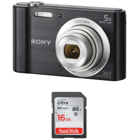 Sony Cyber Shot DSC W800 Digital Camera With Accessory Kit B H