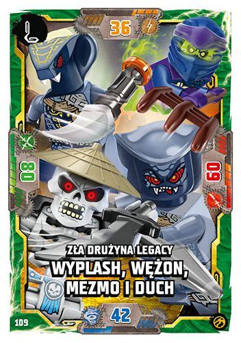 LEGO NINJAGO TCG7 Nr 109 Zła drużyna Legacy Wyplash Wężon Mezmo