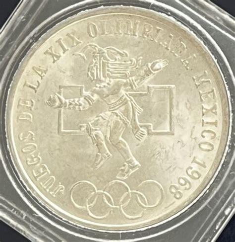 Mexican Olympic Mexico Pesos Olympic Games Silver Mexican