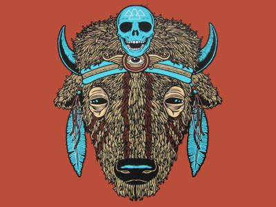 Buffalo (Spirit Animal) print by Matt Leunig on Dribbble