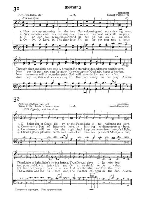 The Hymnal 31 New Every Morning Is The Love