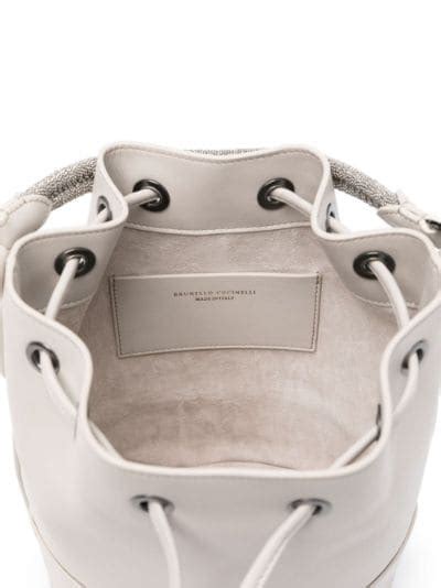 Logo Embossed Bucket Bag Brunello Cucinelli Eraldo