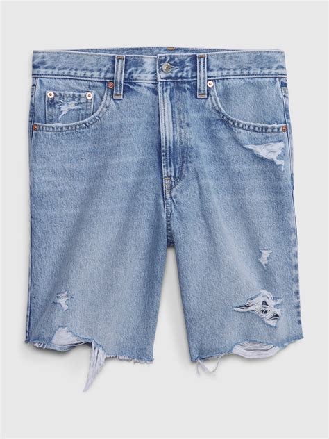 Mid Rise S Loose Denim Bermuda Shorts Gap