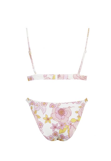 Bikini Sporty Furore Estampado Flores Rosa Robin Collection Robin Collection