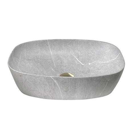 Arezzo 505 X 385mm Curved Rectangular Counter Top Basin Light Grey