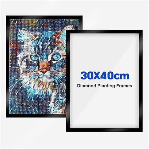 EOBROMD Diamond Painting Frame Black Diamond Art Frame Magnetic