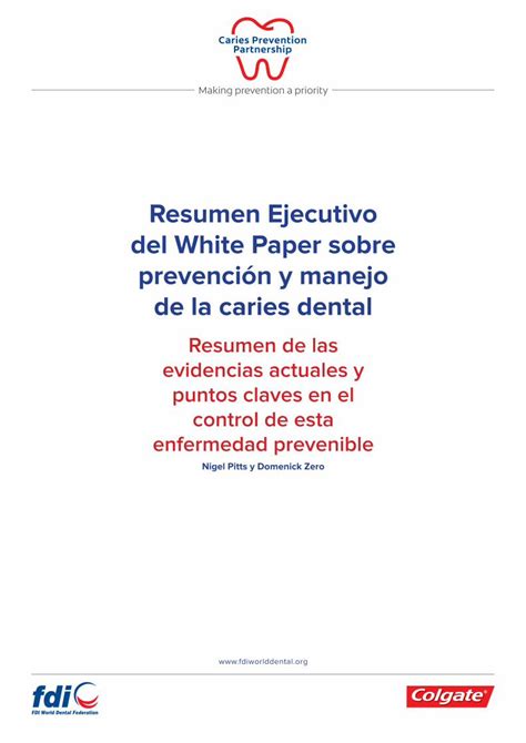 PDF Resumen Ejecutivo del White Paper sobre prevención y manejo de la