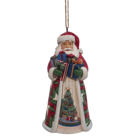 Jim Shore Heartwood Creek Santa Arms Full Of Ts Hanging Ornament