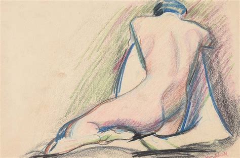 George Campbell SEATED FEMALE NUDE STUDY MutualArt