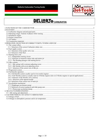 Dellorto manual | PDF