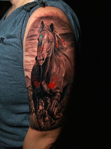 Native American Horse Tattoo