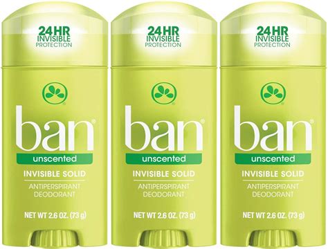 Ban Desodorante Antitranspirante Invisible Sólido Sin Perfume 3