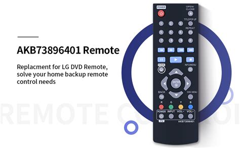 Tcnoumt Replacement Lg Akb Remote Control Fit For Lg Blue Ray