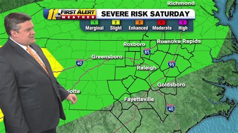 Weather Forecast Raleigh Area At Low Risk For Severe Weather Saturday Abc11 Raleigh Durham