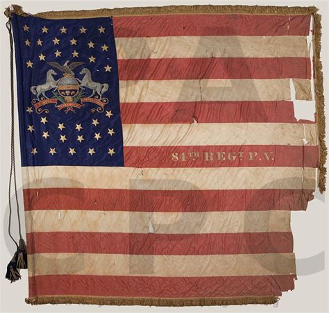 84th Pennsylvania Infantry National Colors 1861 1862 This Flag Was Riddled By 31 Bullets At