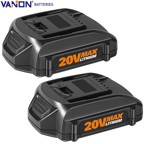 2 Pack 3 0ah For Worx 20v Max Lithium Wa3520 Wa3525 Wg160 Wg545 Wg545 9