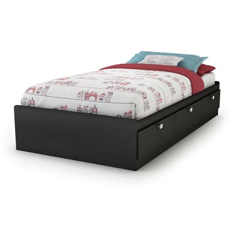 Shop South Shore Furniture Spark Pure Black Twin Platform Bed With