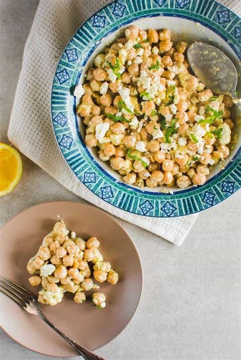 Greek Chickpea Salad With Feta & Tahini Dressing - Real Greek Recipes