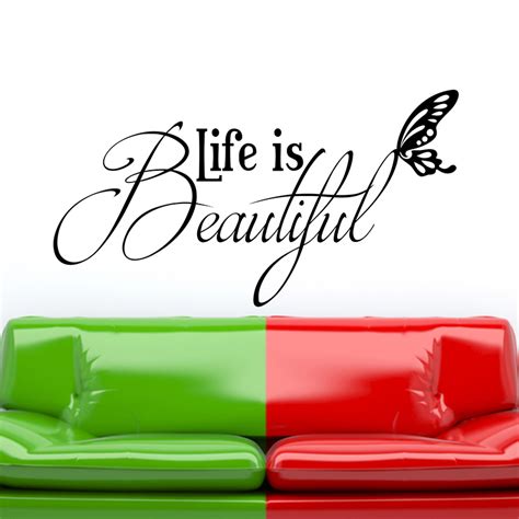 Vinilo Life is beautiful Adhesivos VINILO CITA Inglés ambiance sticker