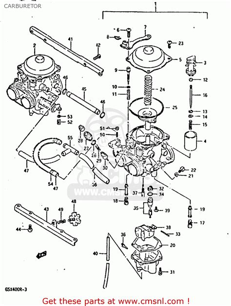 Suzuki Gsxr400 1987 H Carburetor Schematic Partsfiche