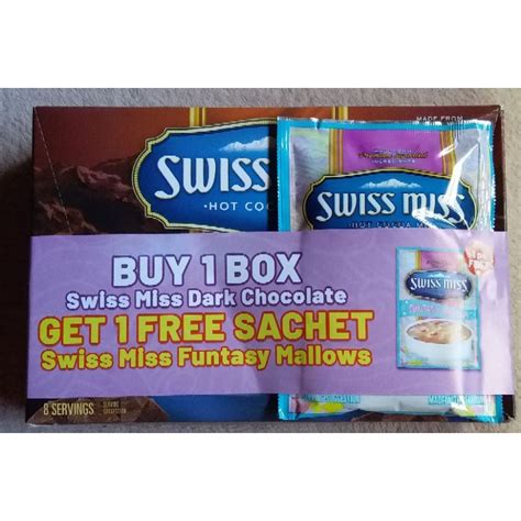 Swiss Miss Hot Cocoa Mix Dark Chocolate Flavor 31g X 8 Free 1 Sachet Shopee Philippines