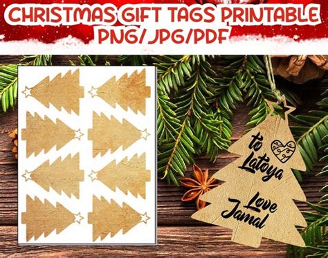 Christmas Gift Tags Printable Printable Christmas Gift Tags - Etsy