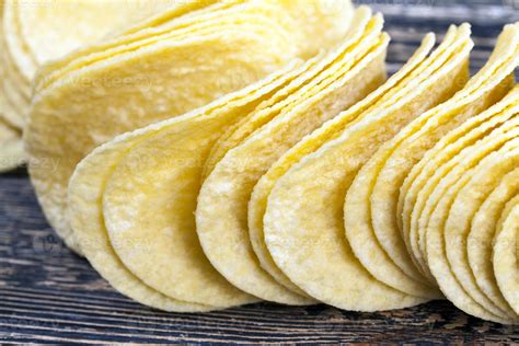 potato chips, close up 9701860 Stock Photo at Vecteezy