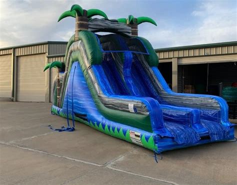 16 Blue Crush Dual Lane Slide Metro Inflatables