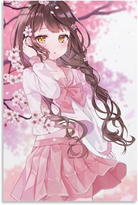 Pink Poster Anime Pink Cute Gir Cute Anime Girl India | Ubuy