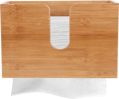 Lawei Bamboo Paper Towel Dispenser Wall Mount And Countertop Paper