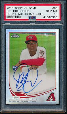 Psa Didi Gregorius Auto Topps Chrome Autograph Refractor