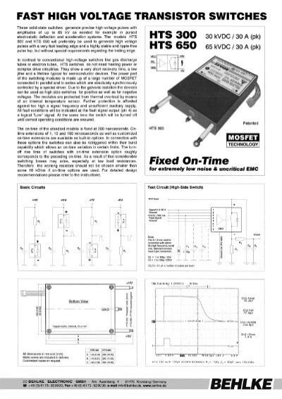 HTS 300, HTS 650