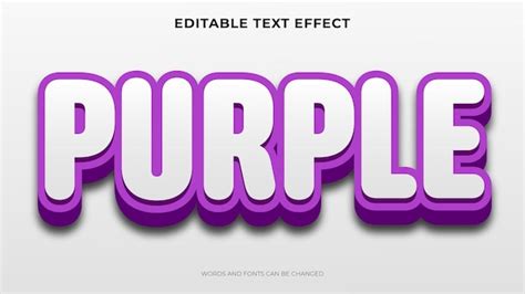 Effet De Texte Violet Effet De Texte De Style D Modifiable Vecteur