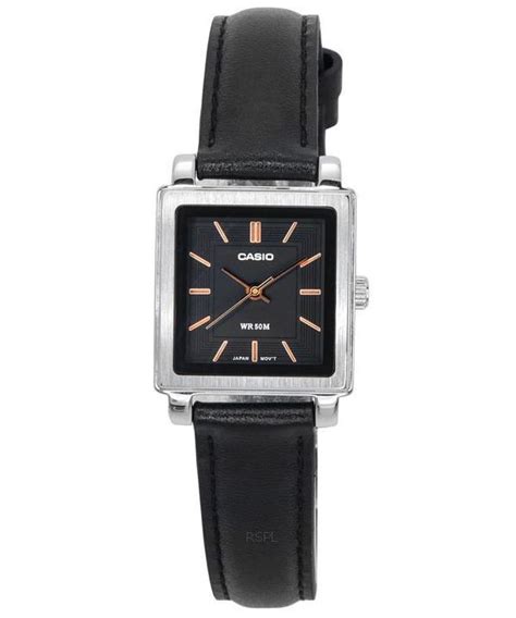 Casio Standard Analog Leather Strap Black Dial Quartz Ltp E L A