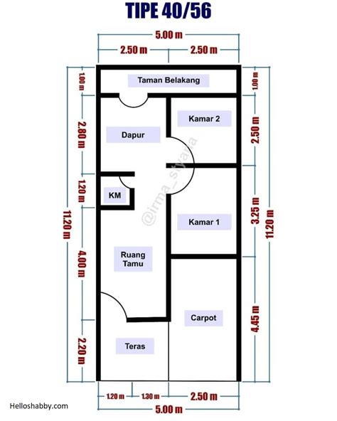 Desain Dan Denah Rumah Minimalis 5x112 M Gak Perlu Luas Yang Penting