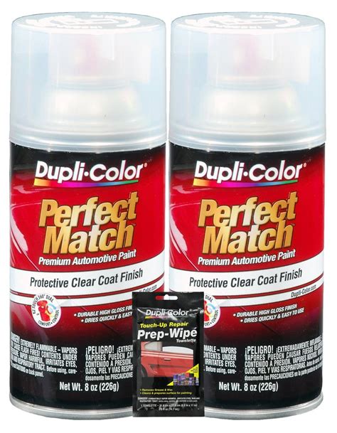 Dupli Color Clear Perfect Match Automotive Top Coat 8 Oz Bundles