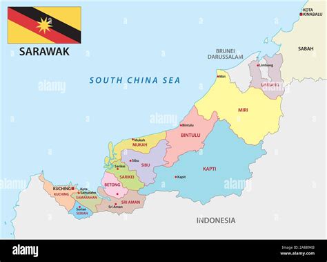 Sarawak District Map