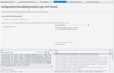 Randomly Hitting Read Access Violation In Compositonvisualdiagnostics Cpp