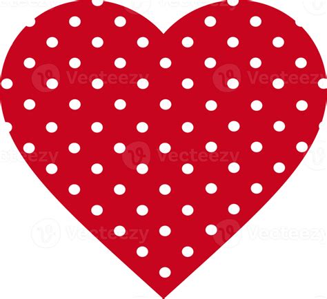 corazón rojo con lunares 10976443 PNG